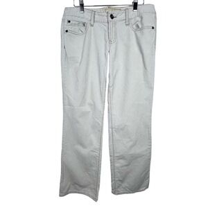 Loft Mid Rise Flap Pocket White Stretch Slim Boot Micro Corduroy Women's Pant 6P